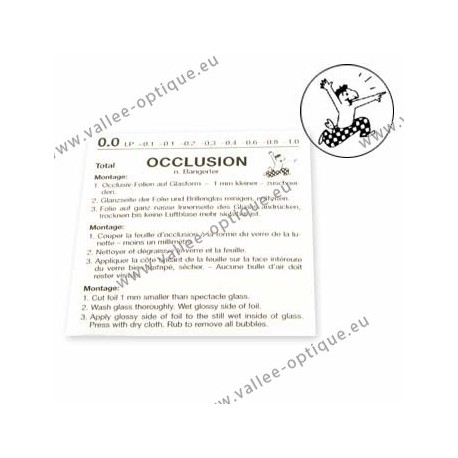 Feuille d'occlusion 0,0 opaque Globi - 1 pièce