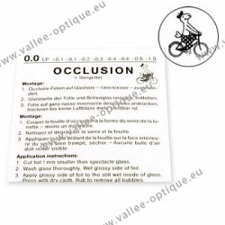 Occlusion foil 0.0 opaque Globi bike - 1 piece
