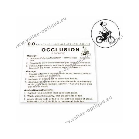 Occlusion foil 0.0 opaque Globi bike - 1 piece