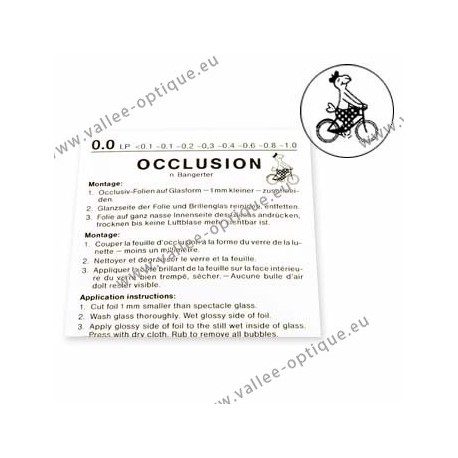 Feuille d'occlusion 0,0 opaque Globi vélo - 1 pièce