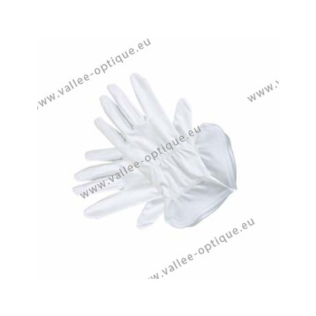 Gants blancs en microfibre - 26 cm