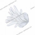 Gants blancs en microfibre - 26 cm