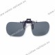 Polarized spring flip up glasses - plastic mechanism - straight shape - grey