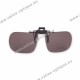 Polarized spring flip up glasses - plastic mechanism - straight shape - brown