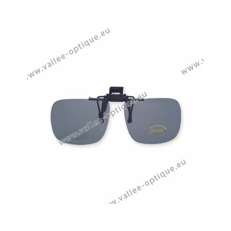 Polarized spring flip up glasses - plastic mechanism - medium size - grey