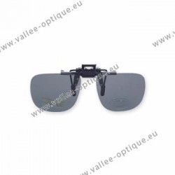 Polarized spring flip up glasses - plastic mechanism - small size - grey