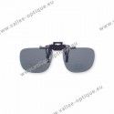 Polarized spring flip up glasses - plastic mechanism - small size - grey