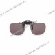 Polarized spring flip up glasses - plastic mechanism - small size - brown