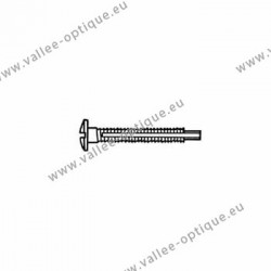 Screw with locking system by nylon thread 1.4 x 2.8 x 11 - white