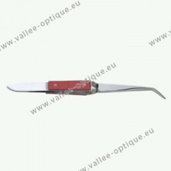 Bent nose self-closing tweezers