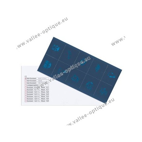 Total occlusion foils in sheet with drawing