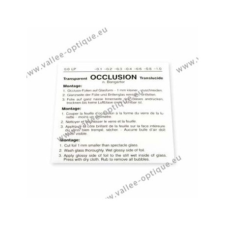 Occlusion foil light perception - 1 piece