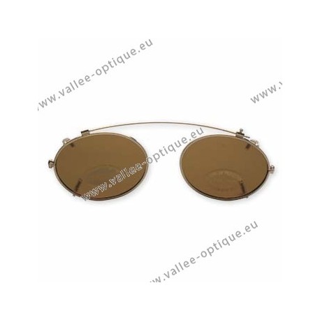 Oval clip - 46 x 36.5 - non polarized - golden hooping