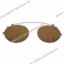 Oval clip - 46 x 36.5 - non polarized - golden hooping