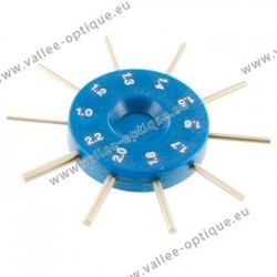 Gauge for measuring the drilling diameters