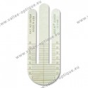 Ruler for measuring heights of bifocal segments