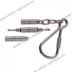 Pocket screwdriver - nickel plated - 3 functions