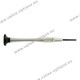 Screwdriver with screw chuck, chrome plated ergonomic handle and Ø 1.5 mm flat blade