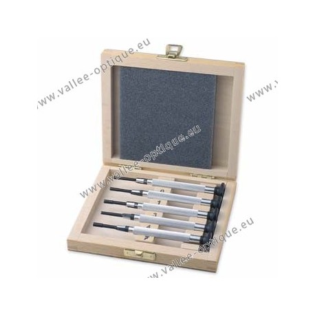 Set of nut wrenches on wooden case