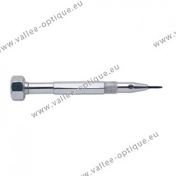 Screwdriver with swiveling head on ballbearing