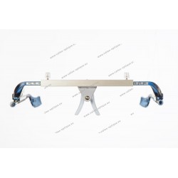 Frame for determination of sizes of front and temples