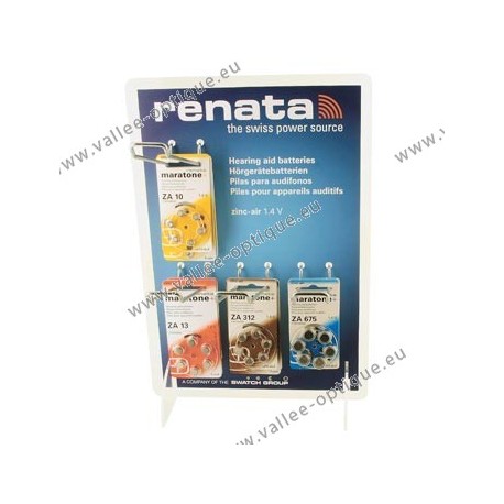 Display for hearing aid batteries