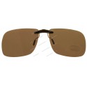 Sun clips with mini mechanism, small size, brown