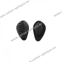 Ridged triangular nose pads, black