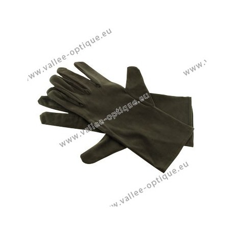 Black microfiber gloves, 26 cm