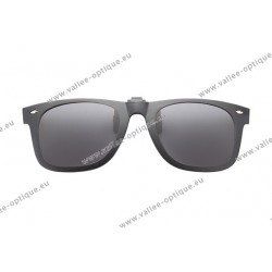 Polarized spring flip up glasses with plastic frame,grey lenses