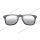 Polarized spring flip up glasses with plastic frame, miror silver lenses