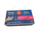 Powder-free vynil gloves, size L