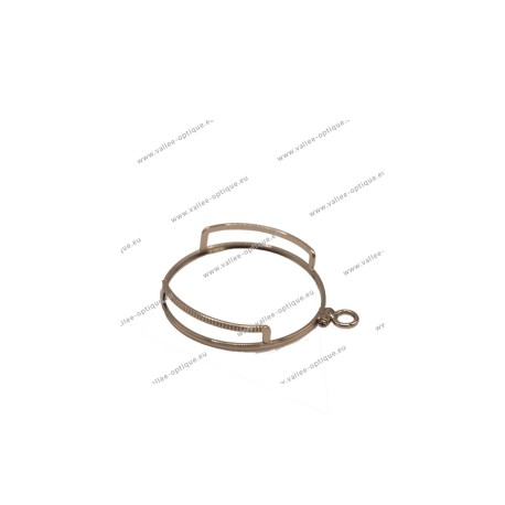 Monocle without lens, with fixation support, gold plated