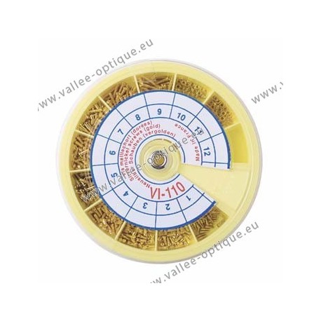 Assortiment de vis et d'écrous en maillechort - doré