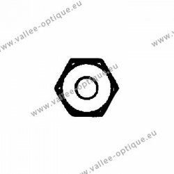 Ecrous maillechort hexagonaux standards 1.2x2.25x1.0 - blanc