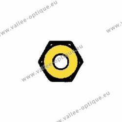 Ecrous maillechort hexagonaux standards 1.2x2.25x1.0 - doré