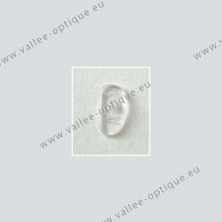 Asymmetrical screw on nose pads 15 mm - silicone - 10 pairs