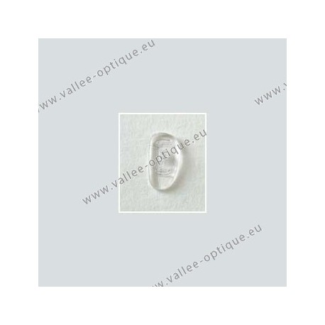 Asymmetrical screw on nose pads 15 mm - silicone - 10 pairs