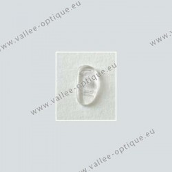 Asymmetrical screw on nose pads 15 mm - silicone - 20 pairs