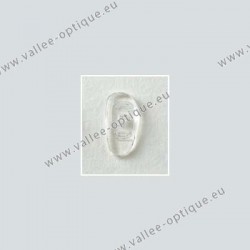 Asymmetrical screw on nose pads 17 mm - silicone - 100 pairs