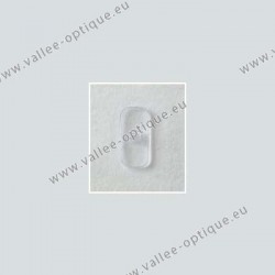 Solid screw on nose pads 12 mm - ultra thin - rectangular - 10 pairs