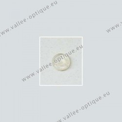 Plaquettes monobloc rondes 9,5 mm - polycarbonate + coiffe silicone - 100 paires