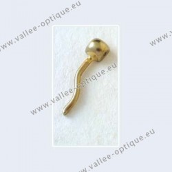 Nose pad arms for screw on nose pads - gold plated