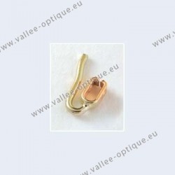 Nose pad arms for clip on nose pads - gold plated