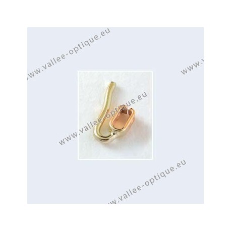 Nose pad arms for clip on nose pads - gold plated