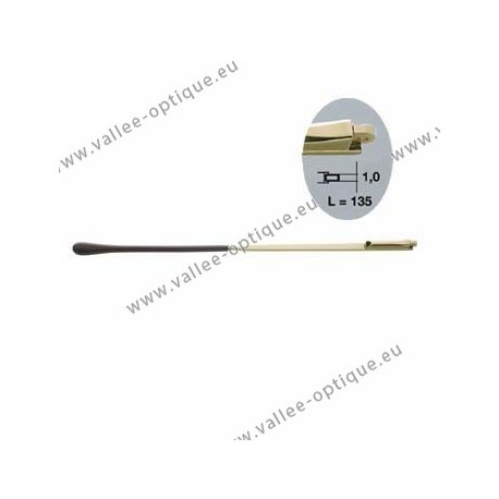 Nickel silver temples - Gold - Brown tips - Lug 1.0 mm