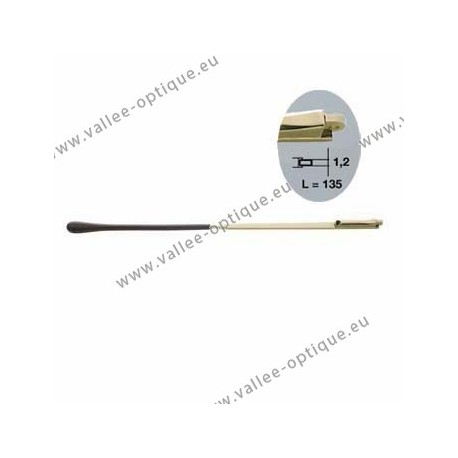 Nickel silver temples - Gold - Brown tips - Lug 1.2 mm