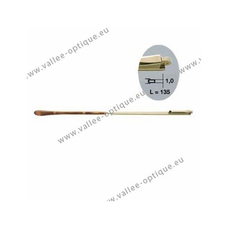 Nickel silver temples - Gold - Tortoiseshell tips - Lug 1.0 mm