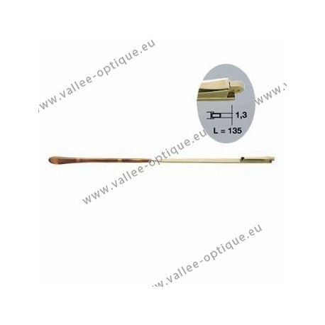 Nickel silver temples - Gold - Tortoiseshell tips - Lug 1.3 mm